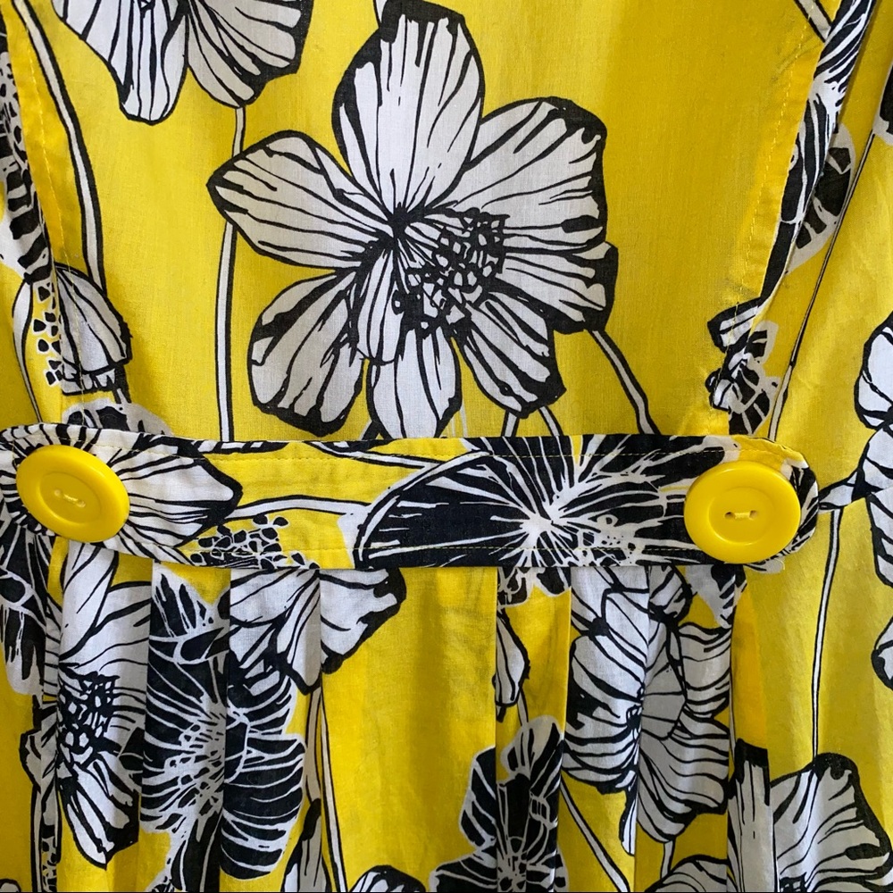 ROBBIE BEE yellow cotton sleeveless dress - Picture 3 of 7